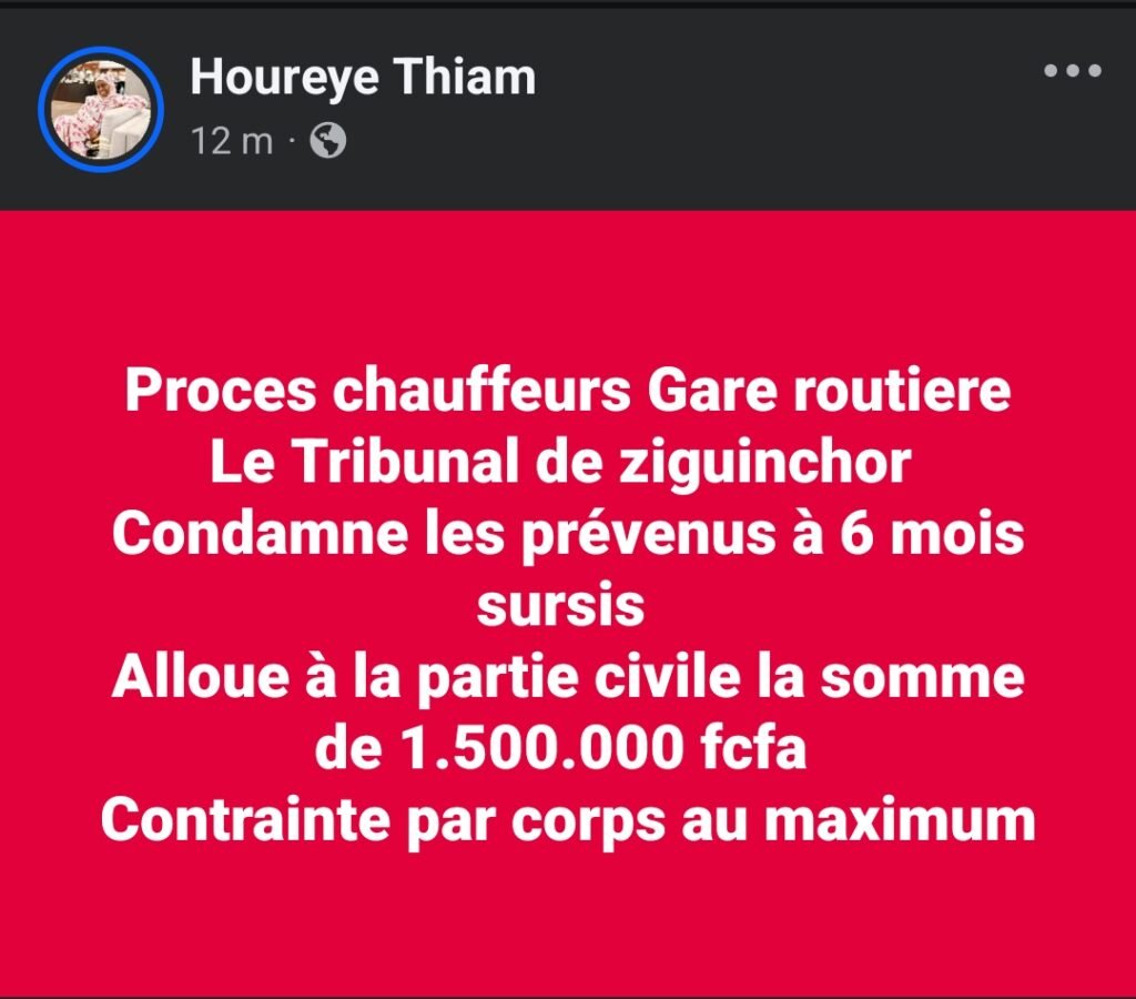 Verdict dans l